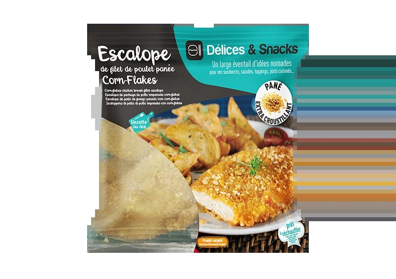 Escalope de filet de poulet pané cornflakes - Délices & Snacks