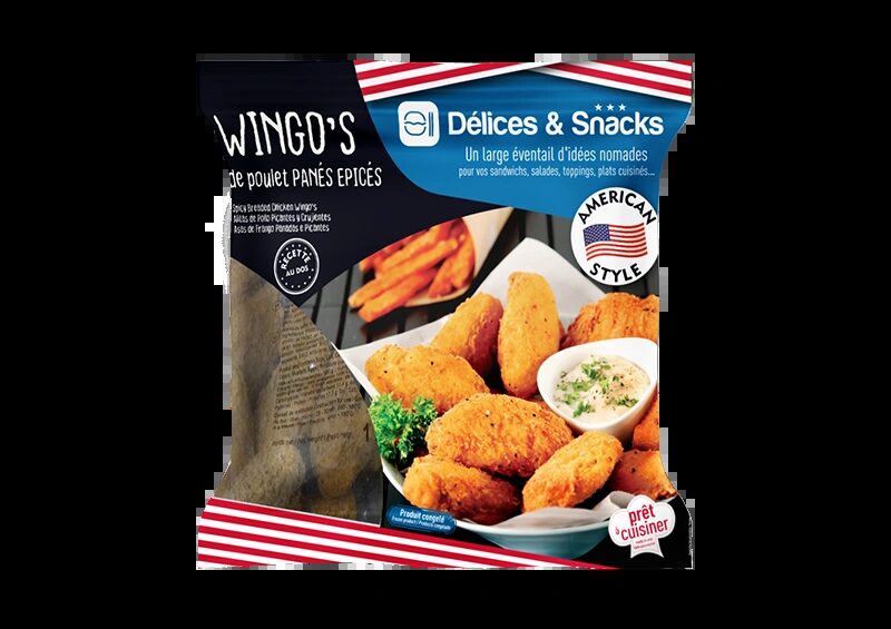 Wingos de poulet panés American Style - Délices & Snacks