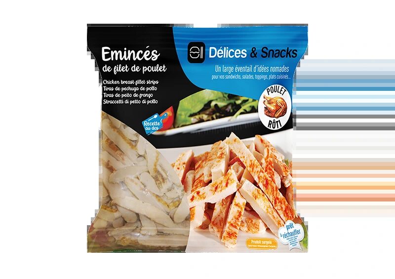 Tiras de pechuga de pollo asadas - Délices & Snacks