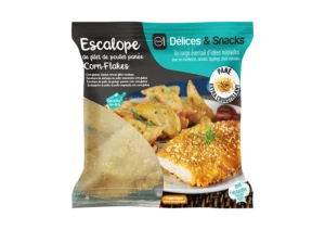 Escalopa de pechuga de pollo empanada cornflakes (musculo entero) - Délices & Snacks