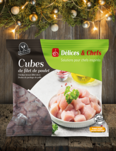 Cube de filet de poulet cru 10414-RBH