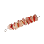 Brochette de haut de cuisse de poulet poivrons oignons