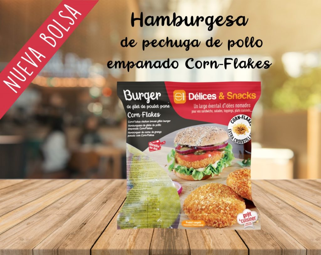 Hamburgesa-de-pechuga-de-pollo-Corn-Flakes-Delices-&-Snacks-Volatys