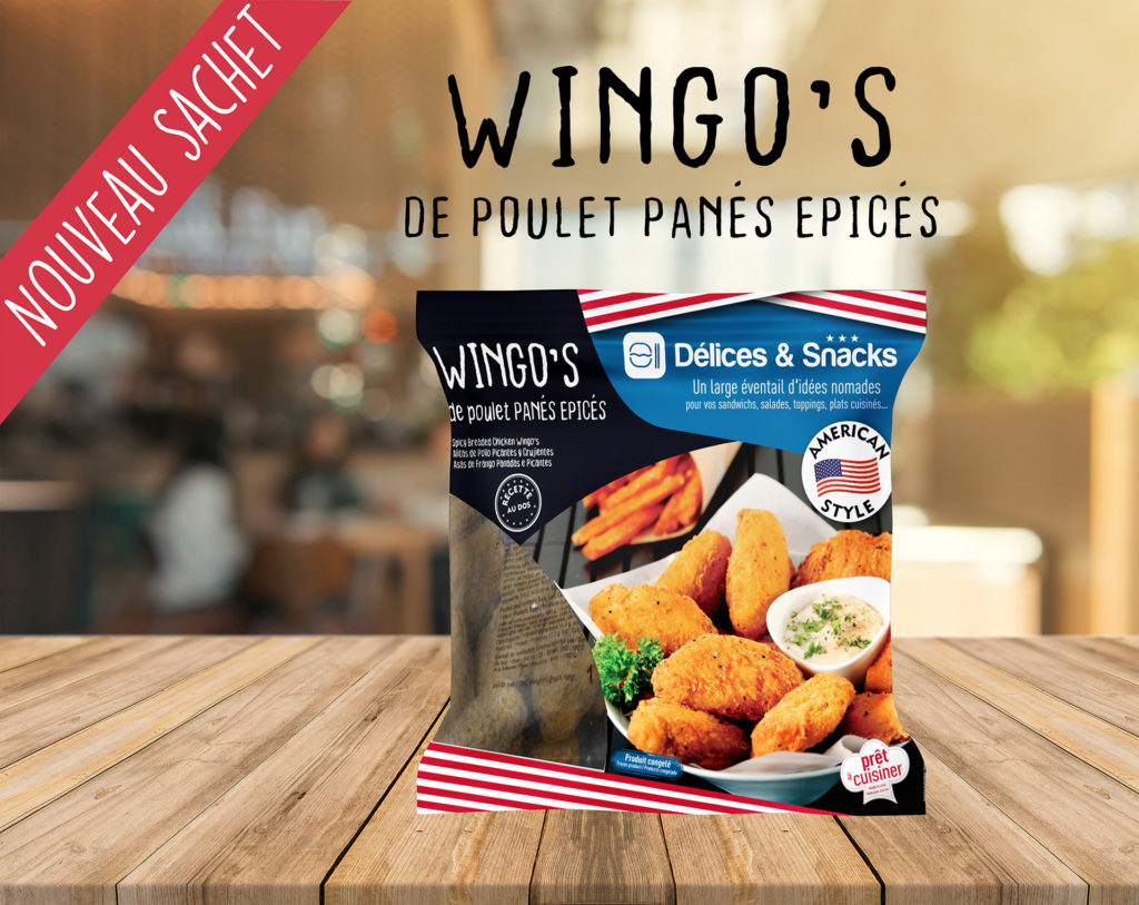 Wingo's de poulet panés épicés American Style - Délices & Snacks - Volatys