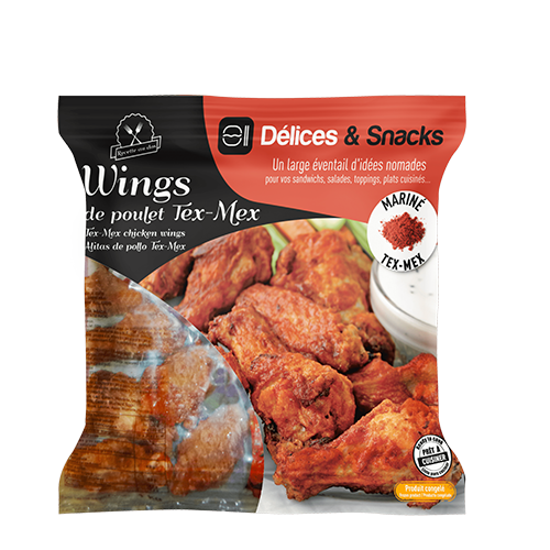 Sachet wings de poulet tex mex, Délices & Snacks - Volatys