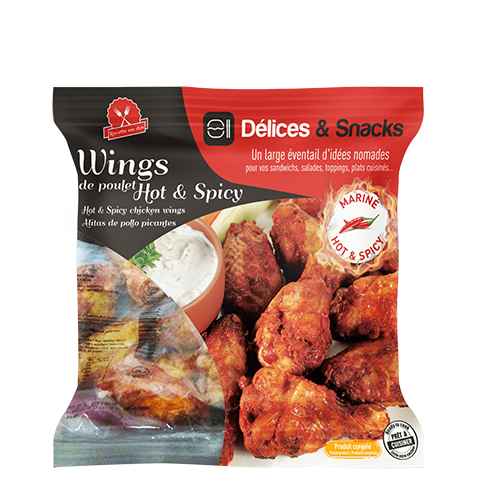 Sachet wings de poulet hot & spicy, Délices & Snacks - Volatys