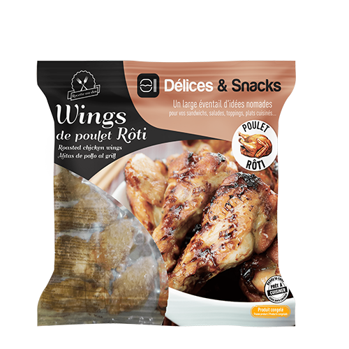 Sachet wings de poulet rôti, Délices & Snacks - Volatys