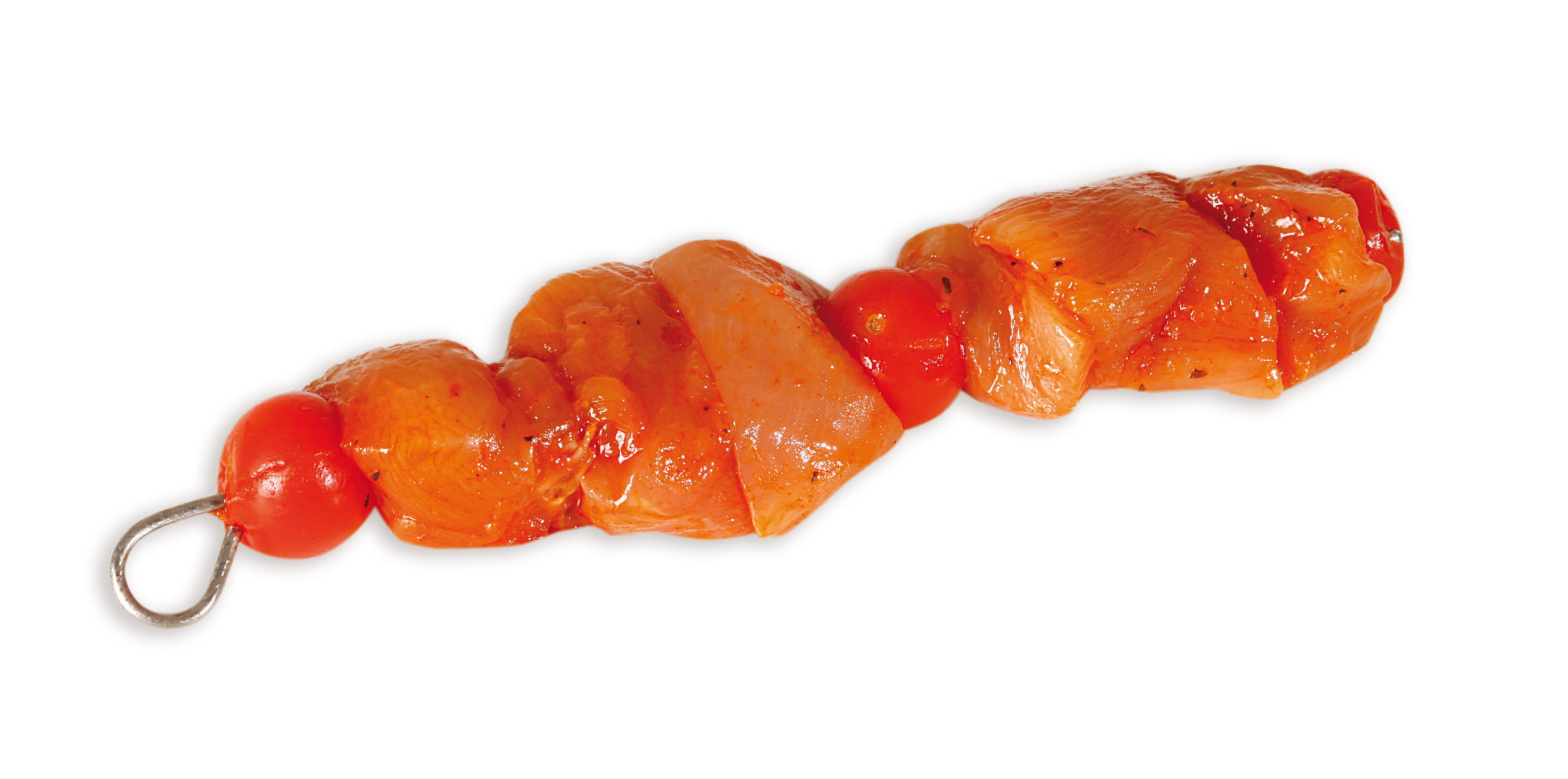 Brocheta de pechuga de pollo con tomates cherry marinadas a la provenzal, Délices & Gastronomie - Volatys