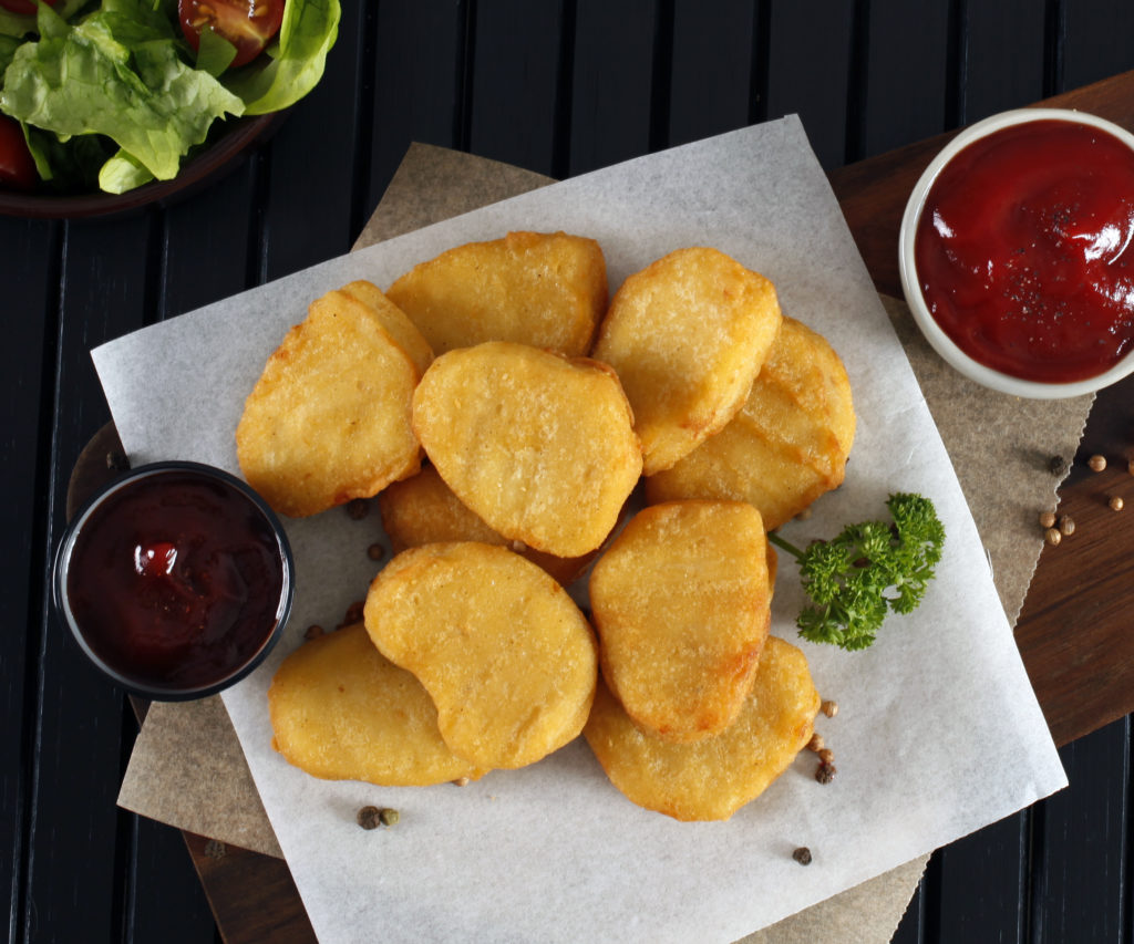 Nuggets de pollo rebozados en tempura