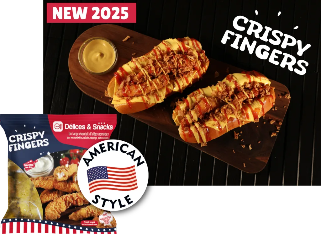 Crispy chicken fingers from Délices & Snacks